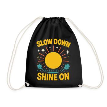 Ralentissez, brillez, affirmation de pleine conscience - Sac de sport léger - noir - Devant
