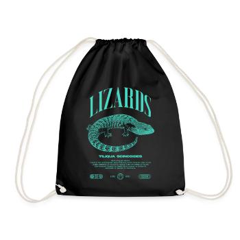 Blue Tongue Skink Reptile Keeper Streetwear - Turnbeutel - Schwarz - Vorne
