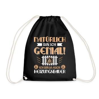 Heating Engineer Heating Construction Plumber Plumber - Drawstring Bag - black - Front