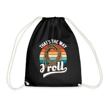 That's the way I roll - Rollercoaster - Looping - Drawstring Bag - black - Front