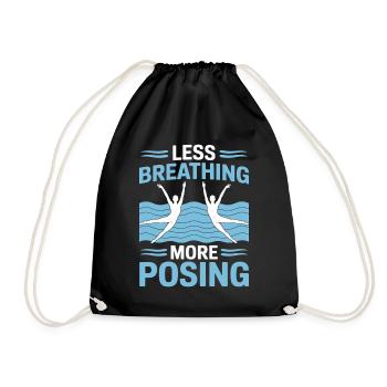 Synchronized swimming Artistic swimming Water sports - Drawstring Bag - black - Front