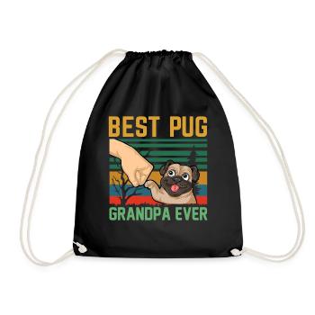 Meilleure chemise de grand-père carlin de tous les temps - Fête des pères vintage - Sac de sport léger - noir - Devant