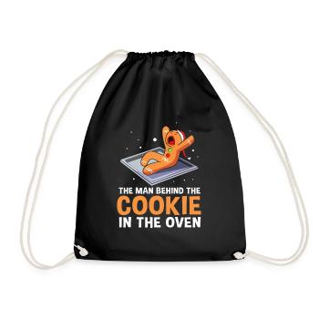 Expectant Mom Christmas Gender Reveal - Drawstring Bag - black - Front
