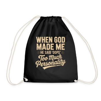 Quand Dieu m’a fait, il a dit Oups chrétien - Sac de sport léger - noir - Devant