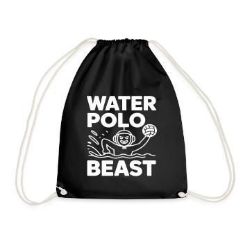 Lustiges Geschenk für Wasserball-Biest - Turnbeutel - Schwarz - Vorne