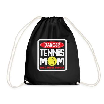 Danger Tennis Mom Player Loud - Drawstring Bag - black - Front