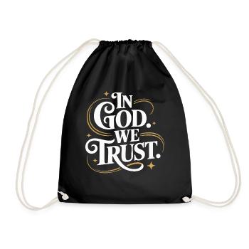 In God We Trust Design - Drawstring Bag - black - Front