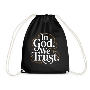 In God We Trust Design - Drawstring Bag - black - Front