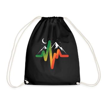 mountains nature landscape - Drawstring Bag - black - Front