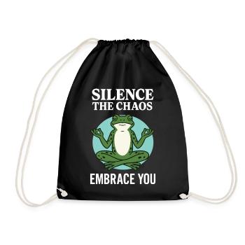 Fais taire le chaos et embrasse-toi - Sac de sport léger - noir - Devant