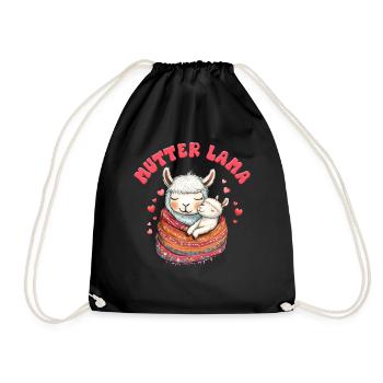 Bientôt maman MAMAN LAMA MÈRE Drôle - Sac de sport léger - noir - Devant