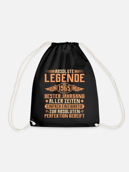 60. Geburtstag - Legende seit 1965 - Turnbeutel - Schwarz