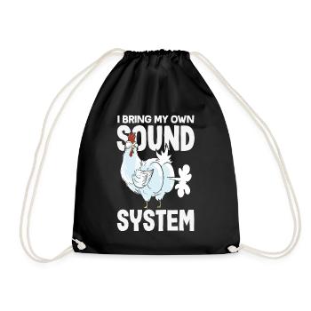 Public Fart Funny Inappropriate - Drawstring Bag - black - Front