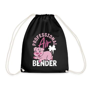 Public Fart Funny Inappropriate - Drawstring Bag - black - Front