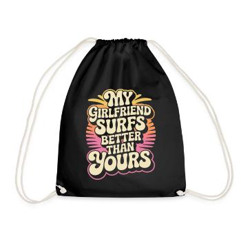 Surfer Ma copine surfe mieux que la tienne Surf - Sac de sport léger - noir - Devant