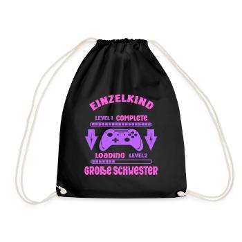 Only Child Complete - Loading Big Sister 2026 - Drawstring Bag - black - Front