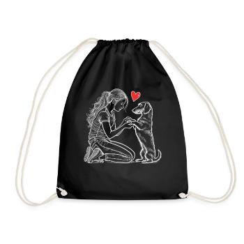 Dachshund, Dog, Wire-haired Dachshund, Dachshund Lover, Dachshund - Drawstring Bag - black - Front