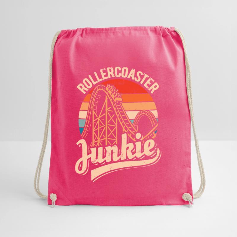 Rollercoaster Junkie - Roller Coaster - Loop Drawstring Bag