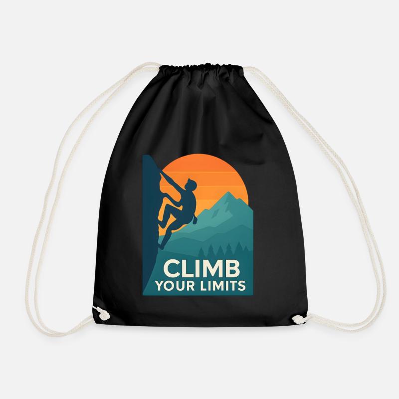  Climb Your Limits – Klettern & Bouldern - Turnbeutel - Schwarz