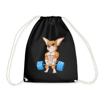 Haltérophilie Chihuahua - Sac de sport léger - noir - Devant