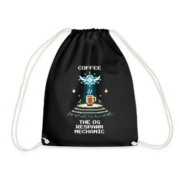 Coffee: The OG Respawn | Barista Espresso - Drawstring Bag - black - Front