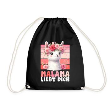 Future maman MALAMA LOVE Drôle - Sac de sport léger - noir - Devant