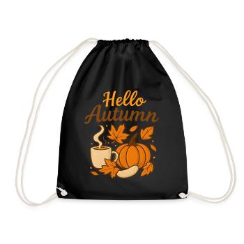  Hello Autumn – Herbstliche Stimmung - Turnbeutel - Schwarz - Vorne
