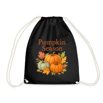  Pumpkin Season – Herbstliche Kürbisse - Turnbeutel - Schwarz - Vorne