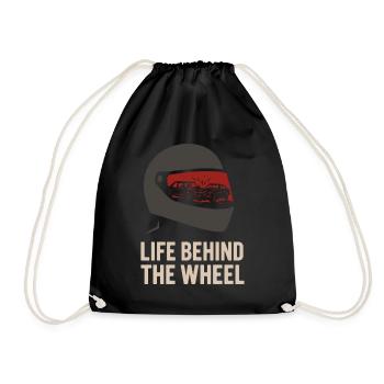 Demolition Derby Fan Pit Crew Crash Driver Fair - Drawstring Bag - black - Front