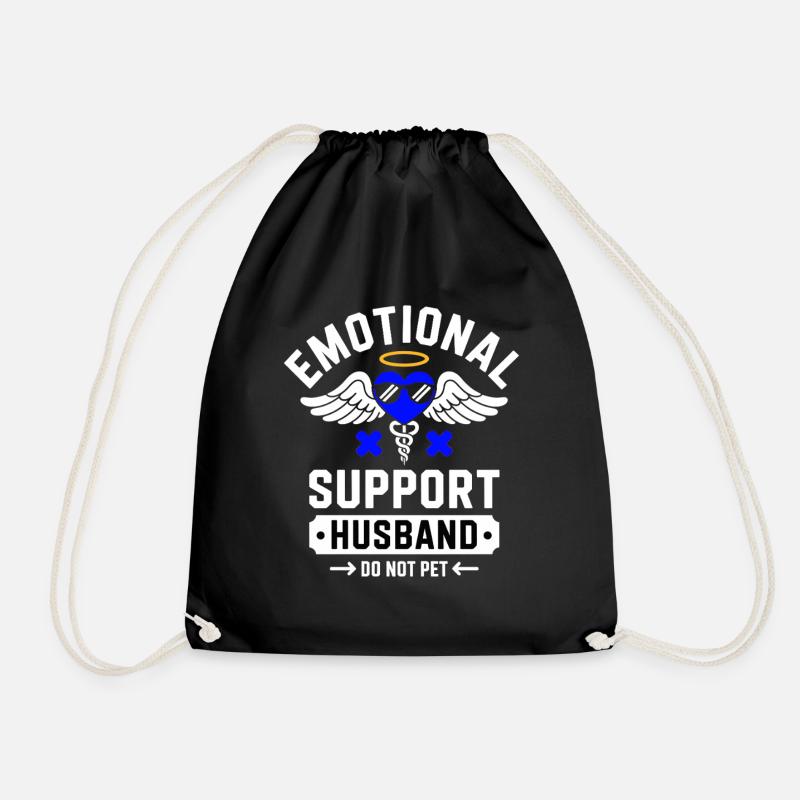 Emotional Support Husband Do Not Pet - Turnbeutel - Schwarz