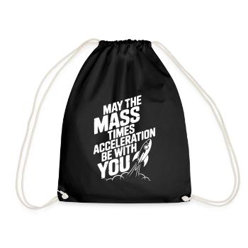 Que la Masse multipliée par l’Accélération soit avec vous - Sac de sport léger - noir - Devant