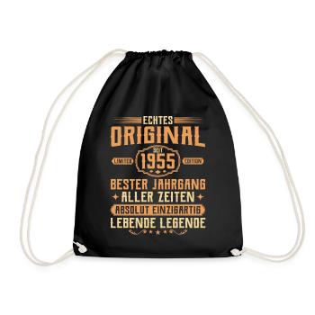 Véritable original depuis 1955 - 70e anniversaire - Sac de sport léger - noir - Devant