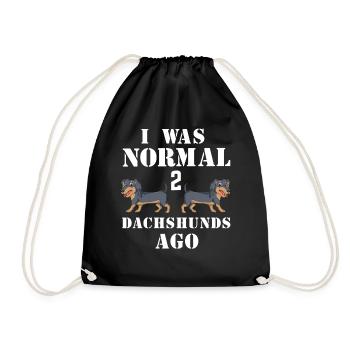 Conception humoristique de rappel de teckel - Sac de sport léger - noir - Devant