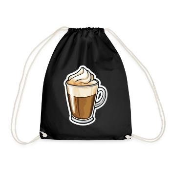 Coffee - Drawstring Bag - black - Front