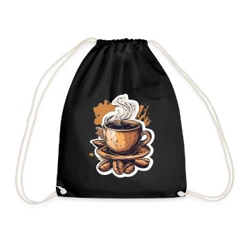 Kaffee - Turnbeutel - Schwarz - Vorne