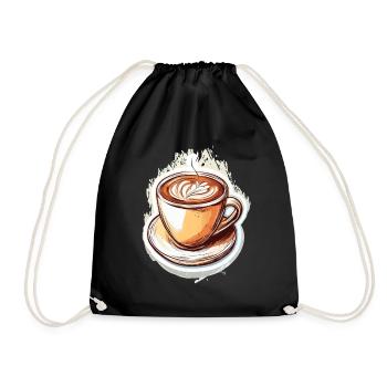 Kaffee - Turnbeutel - Schwarz - Vorne