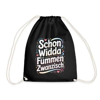 Already Widda Fümmen Zwanzisch 50th birthday - Drawstring Bag - black - Front