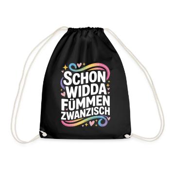 Already Widda Fümmen Zwanzisch 50th birthday - Drawstring Bag - black - Front