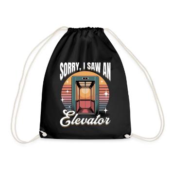 Elevator toddler & kids - Drawstring Bag - black - Front