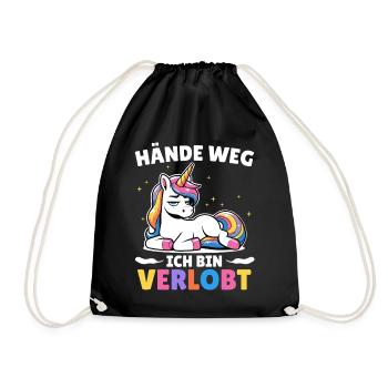 Malle HÄNDE WEG! Anti Flirt Party Outfit - Turnbeutel - Schwarz - Vorne