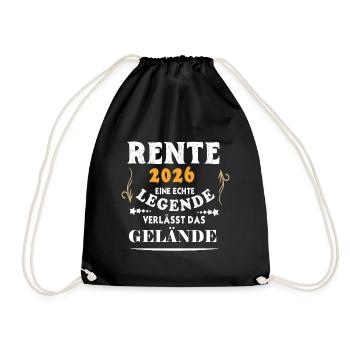 Pension 2026 Gift – La légende quitte les lieux - Sac de sport léger - noir - Devant