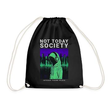 Pas aujourd’hui Société Phonk Musique Esthétique Avant-gardiste - Sac de sport léger - noir - Devant