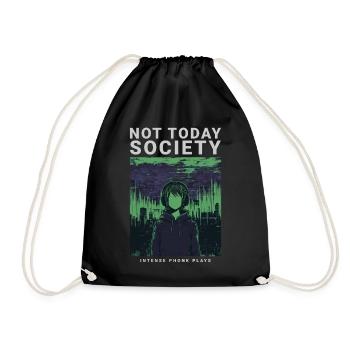 Pas aujourd’hui Société Phonk Musique Esthétique Avant-gardiste - Sac de sport léger - noir - Devant
