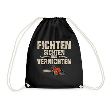 lumberjack - Drawstring Bag - black - Front