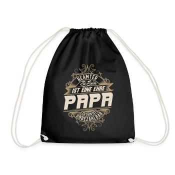 Civil servant dad - Drawstring Bag - black - Front