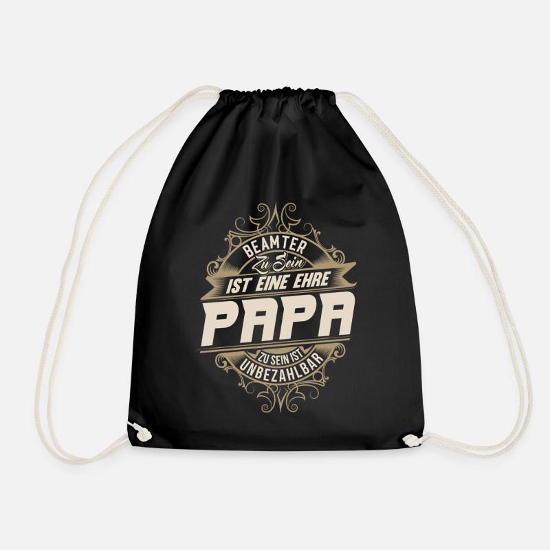 Beamter Papa - Turnbeutel - Schwarz