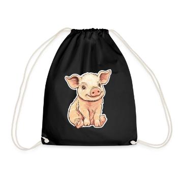 Porc Porcelet - Sac de sport léger - noir - Devant