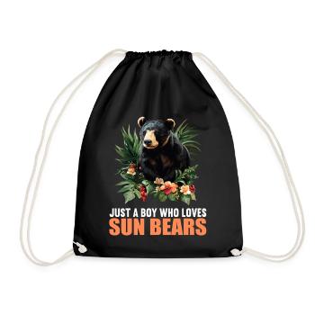 Sun Bear Malaienbär - Turnbeutel - Schwarz - Vorne