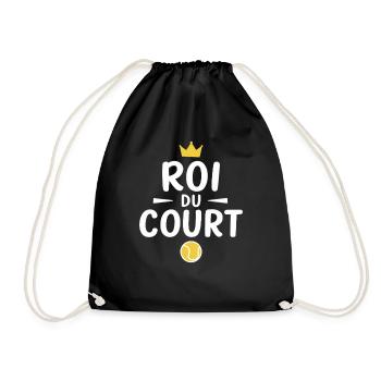 König des Platzes Geschenk Tennisspieler - Turnbeutel - Schwarz - Vorne