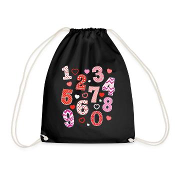 Collection de nombres « Number Day Playful Heart » - Sac de sport léger - noir - Devant